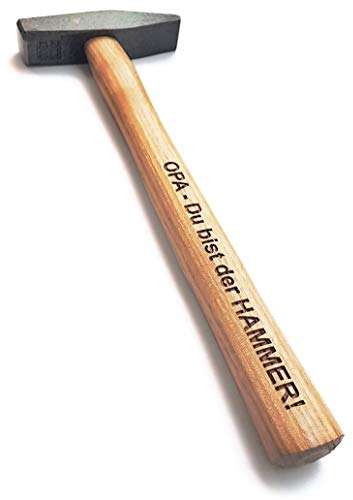 diamandi Hammer mit Gravur: OPA - Du bist der HAMMER! | deutsches Qualitätswerkzeug in Berlin graviert | praktisches Geschenk für den besten Opa der Welt