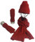 UK_Stone Xmas Damen Unifarbe Wolle Schal Handschuhe Mütze Set, (Rot)