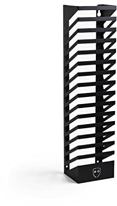 GameShieldz Games Accessories Tower Rack Storage Unit Stores 15 Games - Game Holder Rack for Playstation, Xbox, PC, Nintendo - Black Wall Mounted or Freestanding Tower (514x100x120mm)