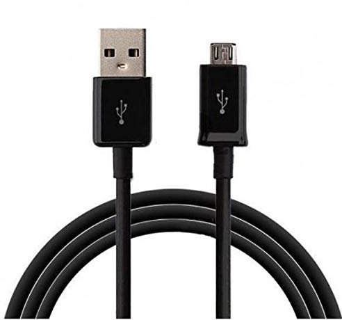 Câble USB Micro USB 1,2 m pour transfert de données et de chargement d'appareils compatibles (Noir)