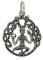 NKlaus Cernunnos Talisman 925 Silber 2,8cm Kettenanhänger Keltischer Waldgott Amulett 3901
