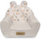 Flumi Kindersessel – Personalisierte Babysessel - Kindersitz fur Kinderzimmer Spielzimmer – Sessel mit Gravur Kindername (HELLGRAU + FLACHS)