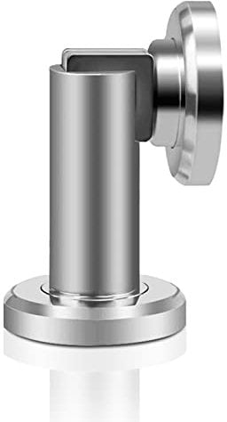 KOLAKO Magnetic Door Stop, Stainless Steel Door Stopper, Wall Floor Mount Heavy Duty Chrome Magnetc Door Catch Holder, Magnetic Doorstop for Skitrtings, Brushed Nickel