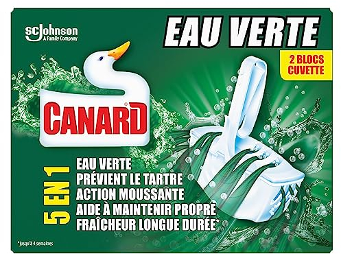 Pato Wc Agua Verde – Bloque Wc Colorante 5 en 1 – 2 Bloques