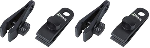 Ribimex PRBOVX4 Set di 8 Occhielli a Pinza, Nero