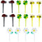 Food Picks for Kids, 16 Pcs Cute Mini Fruit Forks, Plastic Food Picks with Ladybug/Bee/Four-Leaf Clover/Flower Patterns, Reusable Bento Box Accessories for Children & Adults