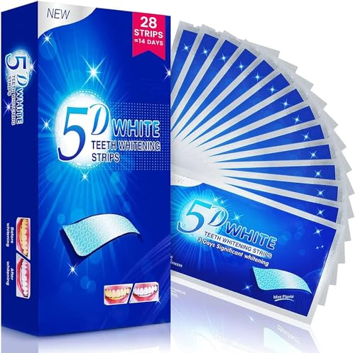 Kit de Blanchiment des Dents-Blanchiment Dentaire, 28 Bande 14 Ensembles Blanchisseur de Dents Sans Danger pour l'Émail, Formule Non Sensible (Mint-14 Ensembles)