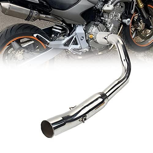WOBBLO Tubi Scarico Slip On per H&Onda CB600F Hornet 600 CB600 EU US Edition Sistema di Scarico Moto Fuga Moto Tubo di Collegamento Centrale Modificato (Color : US Edition)