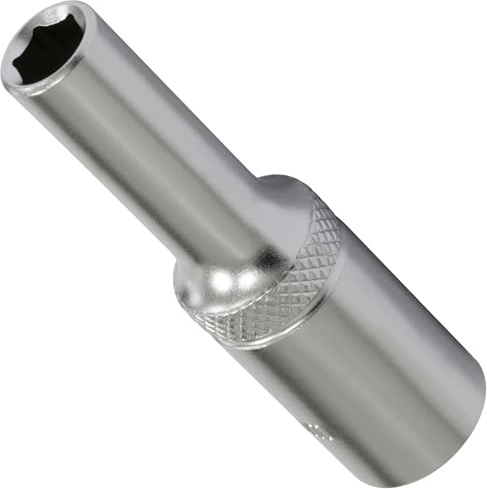 AERZETIX C70897 Douille de vissage longue 3/8 7mm x 63mm | Clé à cliquet, Empreinte hexagonale 6 pans, Acier CR-V, Couleur argent
