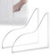 2 Stück Badezimmer-Dusch-Spritzschutz für Badewanne, Badewanne, Wasserschutz für Badewanne, Duschschutz, abnehmbar, Badewannen-Wasserspritzschutz, Eckschutz, um Wasser in der Dusche zu halten