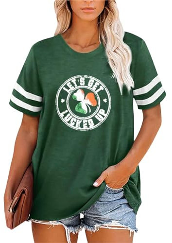 HOOUDO Sale Angebote Blitzangebote Fruehlings Klamotten Teenager Maedchen T Shirt Damen Sportlich Sommer Gadgets Frauen Leinen Tunika Damen Lang Ringelshirt Grün Weiß Meine Bestellung Sale