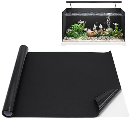 bechoanigel Fond d'Aquarium,Fond d'Aquarium Adhésif Statique Noir Générique,40x200cm Fond d'Aquarium,Haute Qualité Aquarium Fond Adhésif Statique,Aquarium Plante Aquatique Fond Poisson