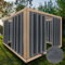 Dunkelgrauer wasserdichter Outdoor-Vorhang für Terrasse, 228 x 228 cm, Ösenvorhang für Gartenlaube, winddicht und lichtbeständig
