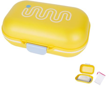 Seifendose Reise, Gelb/Grün/Blau Seifenbox Reise mit Seifenbeutel, Klein Versiegelt und Auslaufsicher Seifendose Rund Mit Abtropfgitter Für Badezimmer, Fitnessraum, Camping (Gelb)