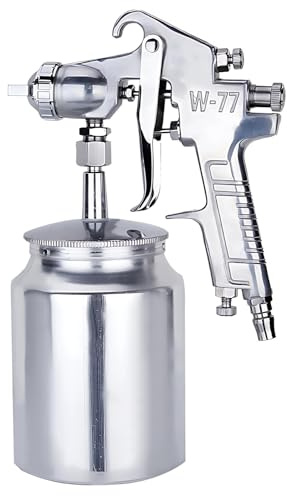 Tressify 1000 W Spritzpistole HVLP zum Lackieren von Metall, 3 mm Düse mit Griffauslöser, Aluminiumtank für Autos, Möbel und Schiffe, industrielle Nutzung