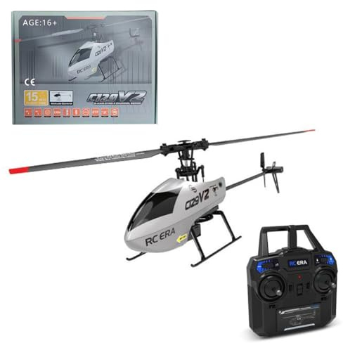 RCXTechPro C129V2 4CH RC-Hubschrauber, 2,4G-Ferngesteuerter Helikopter mit 6-Axis Gyro Höhenhaltung, Optischer Flusspositionierung RTF für Erwachsene Hobbyisten