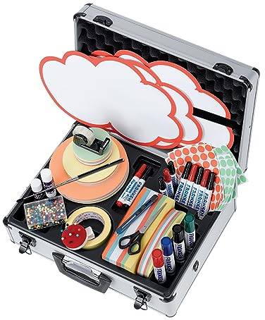 FRANKEN Moderationskoffer Profi, Moderatorenkoffer mit Inhalt, Über 2.500 Teile für Schulungen und Meetings, Mit Griff und Schultergurt, Aluminium, UMK