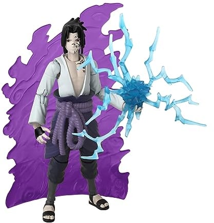 Bandai - Anime Heroes Beyond - Naruto Shippuden - Figurine Anime Heroes Beyond 17 cm - Gelenkige Sasuke Uchiha-Figur - Marke verflucht: Zustand 1 - Spielzeug für Kinder ab 4 Jahren - 37712