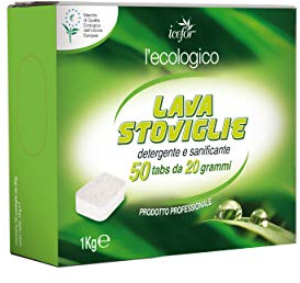 Detergente Ecologico Icefor l'Ecologico Lavastoviglie Tabs, Ecolabel, PLastica Seconda vita, 0.9 kg