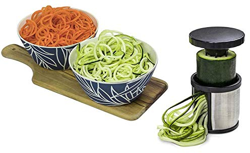 Krumble Gemüse Zucchini Julienne Spiralschneider - Schäler - Edelstahl - Spirelli Spiralschneider - Stahl