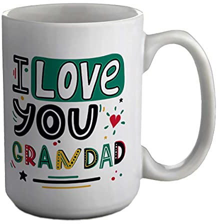 Shopagift I Love You Grandad White 15oz Large Mug Cup