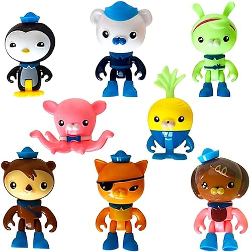 ZGYJ-EU Octonauts Torten Dekoration ,Mini Octonauts Figurines Set, Party Supplies Set Birthday Cake Octonauts, Auto-Ornament, Kinder Geburtstag Party Geburtstag Deko, 8 Stück