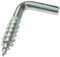 Aerzetix - C58009 - Set di 25 ganci per avvitare a forma di L Ø4x21mm - gancio con vite autofilettante - in acciaio zincato - colore argento