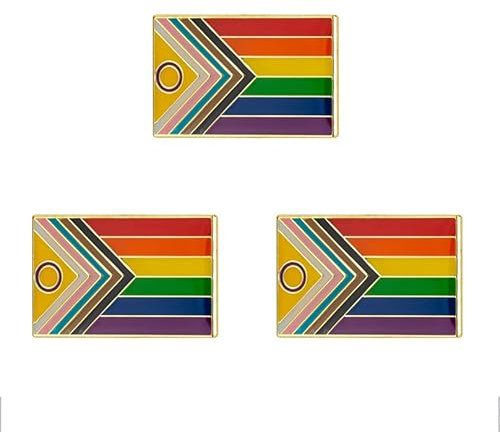 Pack 3 Intersex Progress Pride Pin Badge Pride Revers Pin LGBT Badges Rainbow Brosche
