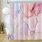 Uiiooazy Duschvorhang Rosa Gold, Duschvorhang Marmor Optik Blau Violett Abstrakt Duschvorhäng Anti Schimmel Wasserdicht Polyester Stoff Waschbar Bad Vorhang mit 12 Haken für Badezimmer 180Bx200Hcm