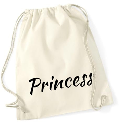 Huuraa Sport Tasche Princess Schriftzug Geschenk Baumwolltasche Natural 12 Liter Baumwolle Princess Accessoire
