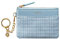 Vulkitty Petit Porte Monnaie Femme avec Porte-Clé Mini Poche à Monnaie Zippée Portefeuille Femmes Mince pour Cartes de Crédit avec Blocage RFID, Bleu