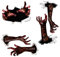 DOITOOL Vampir Party Wanddekoration Hand Wandtattoo Gruseliger Wandaufkleber Horror-wandbild Blutiger Handwandtattoo Blutige Fensterfolie Horrorwand-graffiti Halloween Applikationen