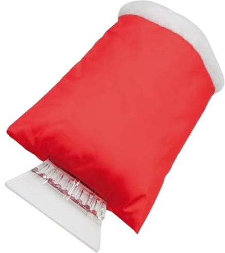 Idée pro mobilité® Grattoir à Glace avec Gant Isolé – Gratte-Glace Pare-Brise Anti-Froid – Outil de Dégivrage Hiver – Intérieur Doublé Chaud – Rouge