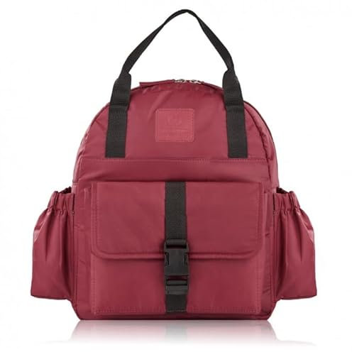 PP PAOLO PERUZZI Collection Rucksack Damen Sport Reise Flugzeug Wasserdicht T-84-MR, bordeaux vollfarbig, Einheitsgröße