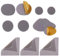 Bliceon 13Pcs Canvas Repair Patch, Self-Adhesive Fabric Repair Patches, Waterproof Repair Patches for Car Seats Sofas Curtain Tents Furniture Awnings - Light Grey