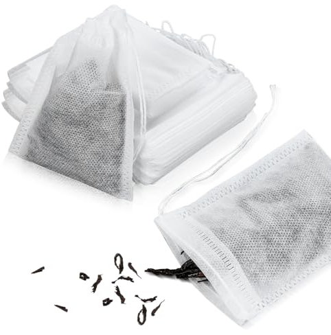 Yuanchu Lot de 30 sachets à épices - 8 x 10 cm - En coton avec cordon de serrage - Respectueux de l'environnement - Réutilisables - Pour thé, café, filtre à épices