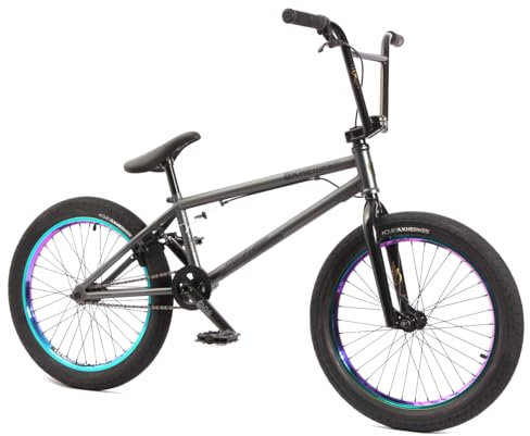 KHEbikes BMX Fahrrad STRIKEDOWN PRO Limited, 20 Zoll, patentierter Affix 360° Rotor, grau schwarz, für Jugendliche und Erwachsene, superleichtes Gewicht - nur 9,7kg!