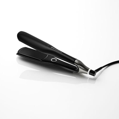 ghd Chronos Max - Plancha de Pelo Profesional, Styler con Placas 85% más Anchas, Peinado 3x Veces Más Rápido, Más Brillo, Sin Daño Por Calor Extremo - Para Cabello Largo, Grueso o Rizado -Color Negro
