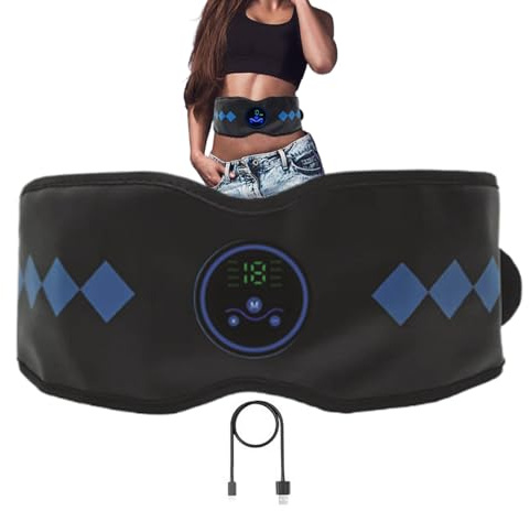Ab Belt Muscle Stimulator | 19-level USB Rechargeable Smart Sculpting Supplies - Abdominal Massage Machine,for Post-Workout Recovery Relaxation Wellness Routine Exercise