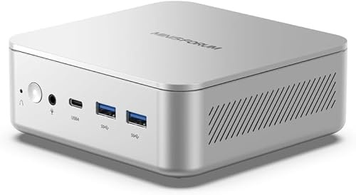 MINISFORUM M2 Mini PC with Intel Core Ultra 7 356H (16C/16T, up to 4.7 GHz), 90 Tops, 32 GB DDR5, 1 TB PCIe 4.0 SSD, Triple 4K display, USB4, Wi-Fi 7, Dual 2.5G LAN, Compact Desktop Computer