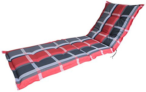 Madison Luxus Rollliegenauflage B 253, Grau Rot, 200 x 60 x 8 cm | Schaum-/Vliesfüllung, 8 cm dick