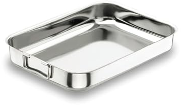 Lacor 61540 Plat à Gratin 40 cm, Silver