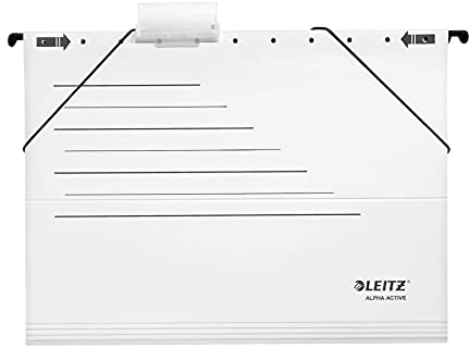 Leitz 19253001 Hängemappe Alpha Active, Colorspankarton, weiß