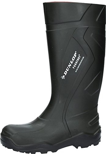 DUNLOP Protective Footwear, D760933, Purofort+ Full Safety, Verde Scuro/Rosso, Taglia 38 EU