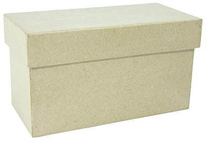 Décopatch BT015O Box rechteckig aus Pappmaché, 10 x 18 x 9 cm, zum Verzieren, perfekt für Ihre Wohndeko, Kartonbraun