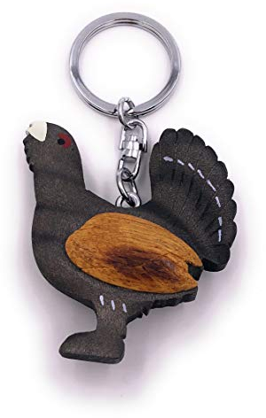 H-Customs Huhn Auerhahn Hahn Bauernhof Tier Holz Edel Handmade Schlüsselanhänger Anhänger
