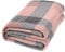 DREAMSCENE Fleecedecke für den Winter weich warm gemütlich für Sofa Bett Picknick Garten Plaid Schottenkaro Rosa Grau 120 x 150 cm