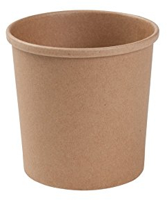GREENBOX Bio Pappbecher Speisebecher Kraft-Karton Becher braun I Kompostierbare Becher mit PLA Innenbeschichtung Suppen-Becher To Go Eisbecher Pappe I 25 Bio Einweg-Becher biologisch abbaubar 300 ml