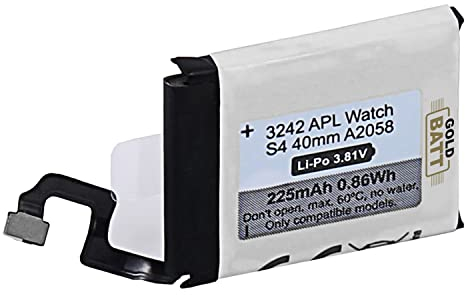 GOLDBATT Akku A2058 kompatibel mit Apple Watch für Serie 4/40 mm