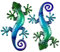 HONGLAND Glattol Metal Gecko Wall Art 15 Inch Lizard Outdoor Decor Lizards Garden Sculpture for Yard Fence 2 Pack
